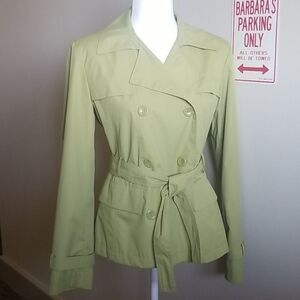GIACCA SHORT GREEN PEACOAT W/TIE